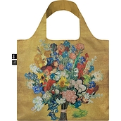 Torba LOQI Museum Vincent van Gogh Flower Pattern złota z recyklingu