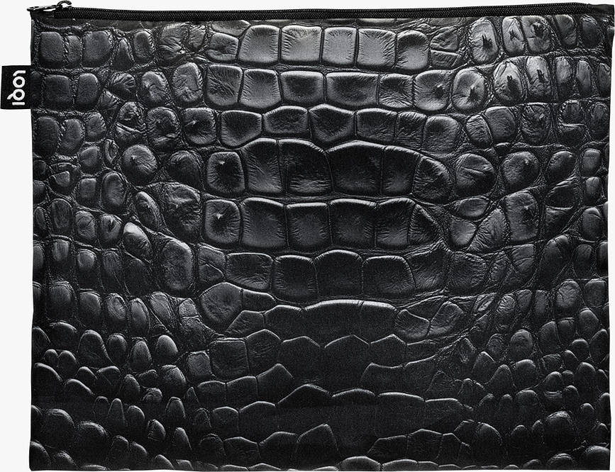 Trousse de toilette LOQI Artist Crocodile recyclée, lot de 3