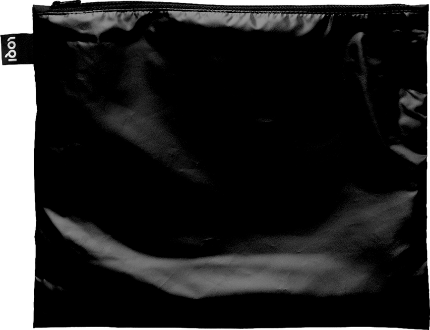 Trousses de toilette LOQI Fashion Metallic, noires, lot de 3