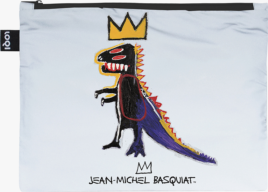 Trousses de toilette LOQI Museum Jean Michel Basquiat avec revêtement réfléchissant, lot de 3