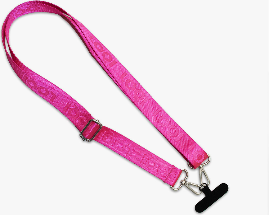 Vrvica za ključe ali telefon LOQI Fashion Neon, roza
