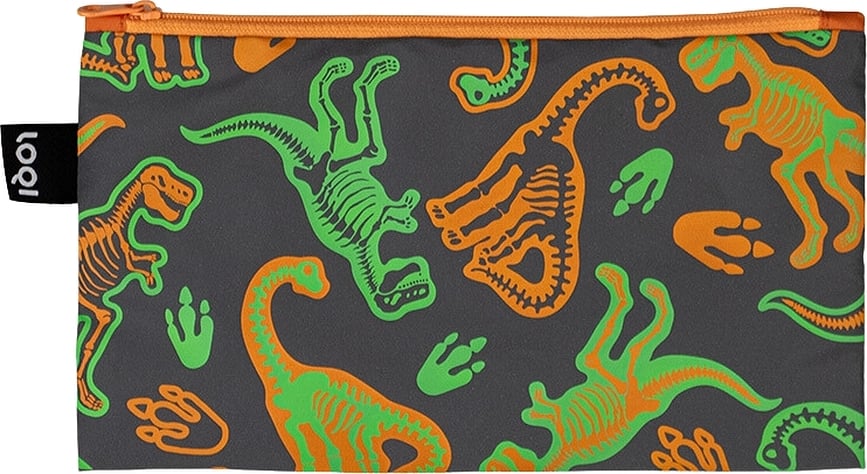 Zip Pocket Artist Dinosaur Skeleton Kotike mini helkurkattega