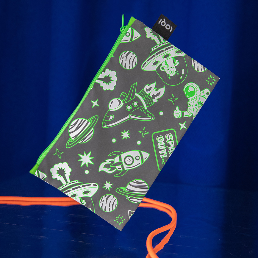 Zip Pocket Artist Space Out Pochette mini, réfléchissante