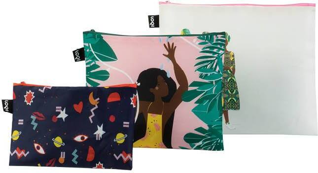 Zip Pockets Celeste Wallaert Grlz Band, Night Night, Joyful and Free Unterarmtaschen 3 St.