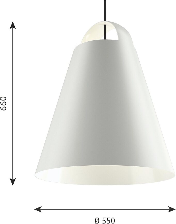 Above Viseča svetilka LED s krmiljenjem Bluetooth, 55 cm, bela