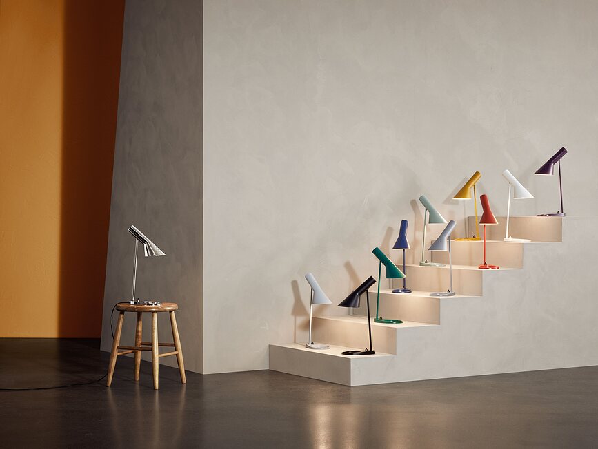 AJ Mini Επιτραπέζιο Φωτιστικό, λευκό, ορείχαλκος