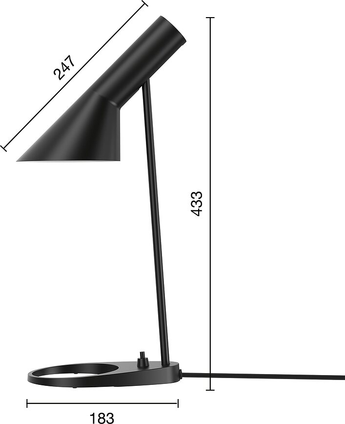 AJ Mini Stolna Lampa bijela mjed