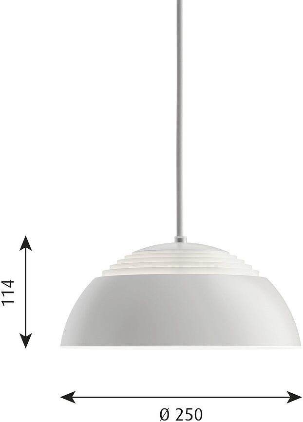 AJ Royal Viseća Lampa LED 2700K 25 cm bijela fazno prigušivanje Main Dimm