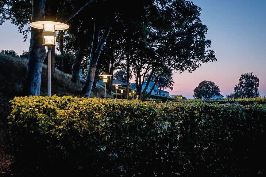 Albertslund Lampe de Jardin avec contrôle d'éclairage Dali, 4000K, gris foncé