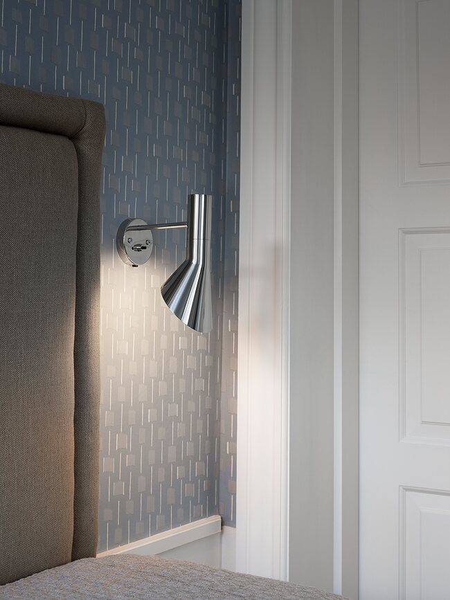 Aplique de Pared con interruptor AJ, verde apagado, sin cable visible