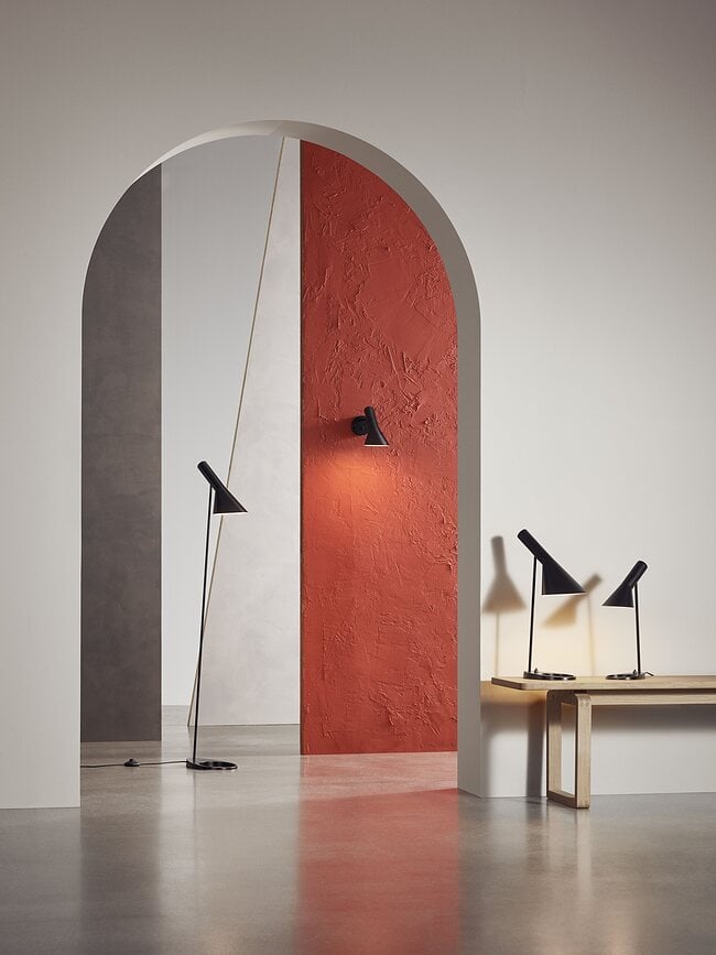 Aplique de Pared con interruptor AJ, verde apagado, sin cable visible