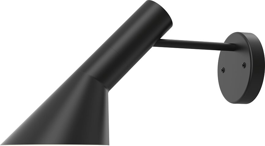 Aplique de Pared AJ, negro, sin interruptor ni cable visible