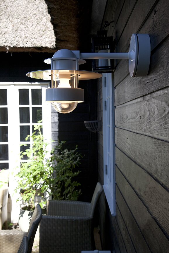 Aplique de Pared de zinc para exterior Albertslund, largo