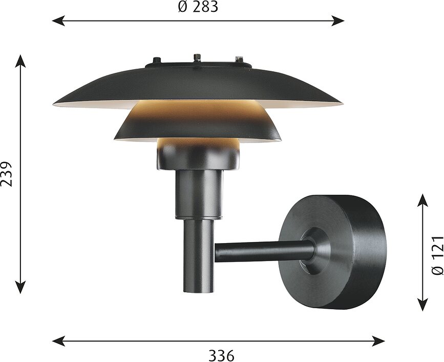 Aplique de pared para exterior PH
