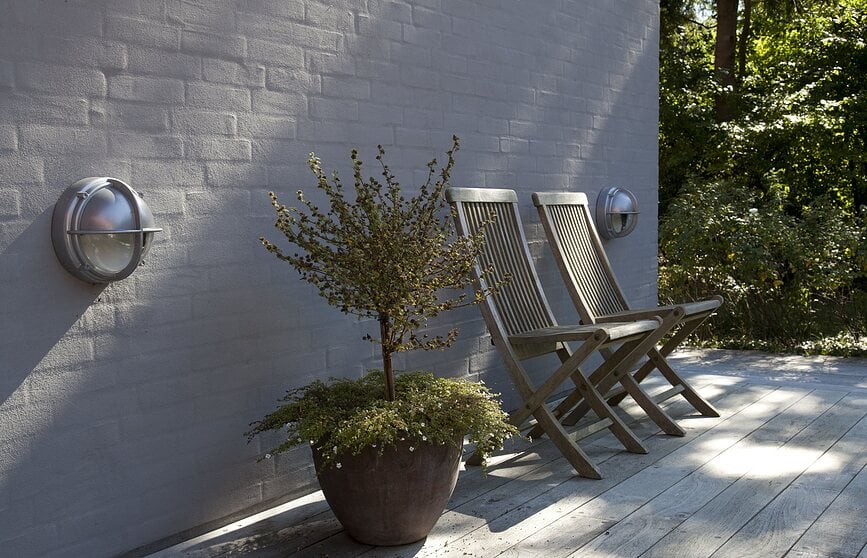 Aplique de Pared LED con marco de aluminio Skot Half, 4000K, opalino