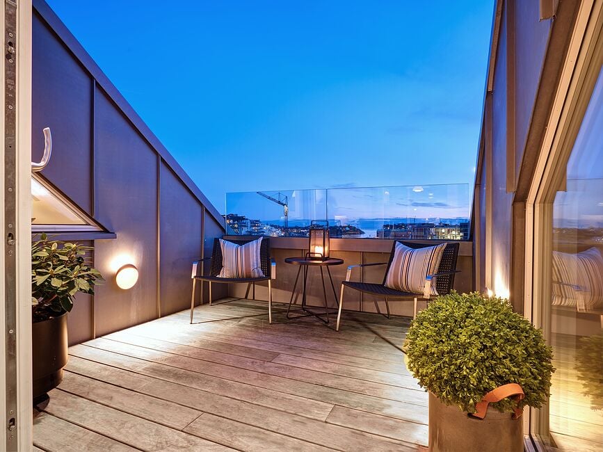 Aplique de Pared LED Flindt, para exterior, 20 cm, 3000K, blanco, regulable por corte de fase