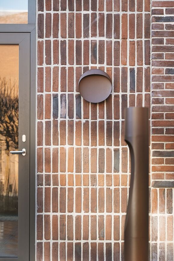 Aplique de Pared LED Flindt, para exterior, 20 cm, 3000K, blanco, regulable por corte de fase