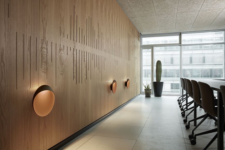 Aplique de Pared led Flindt, 30 cm, 3000K, blanco, exterior, control Dali