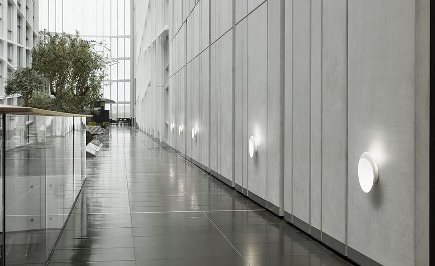 Aplique de Pared led Flindt, 30 cm, 3000K, blanco, exterior, control Dali