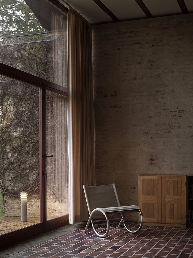 Lámpara de Exterior LED Bysted, 2700K, versión L, marrón, con montaje de estaca, sin adaptador