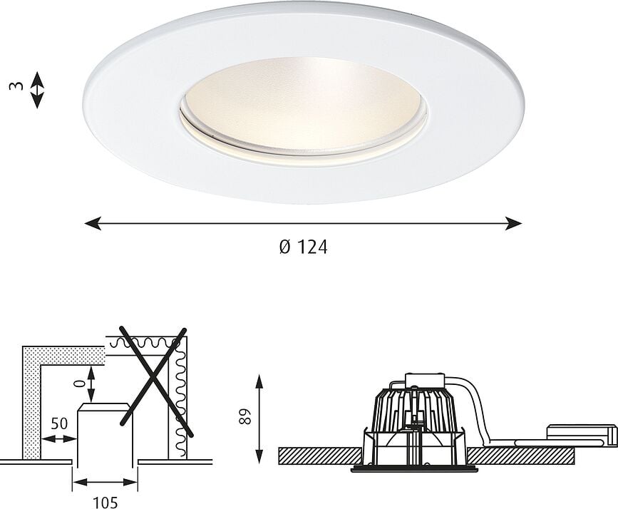Basic Mini Plafonjera LED s Dali upravljanjem 4000K 12,4 cm