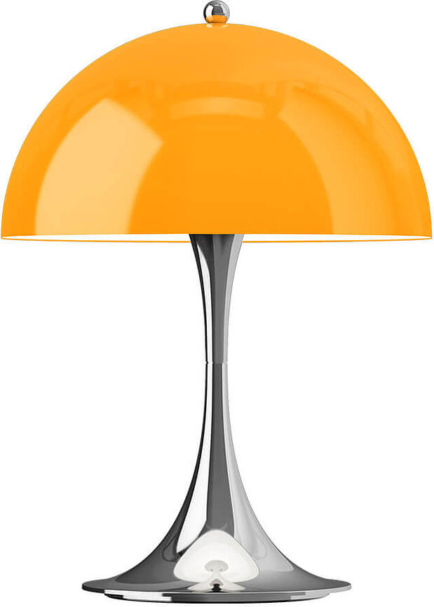 Belaidė lempa Panthella 250 v3, oranžinė, chromas