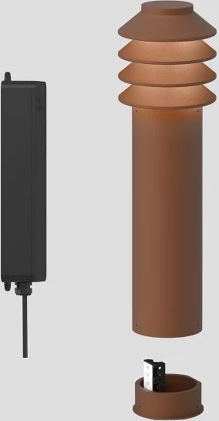 Bysted Vrtna Lampa LED 4000K L siva s osnovnim postoljem i adapterom