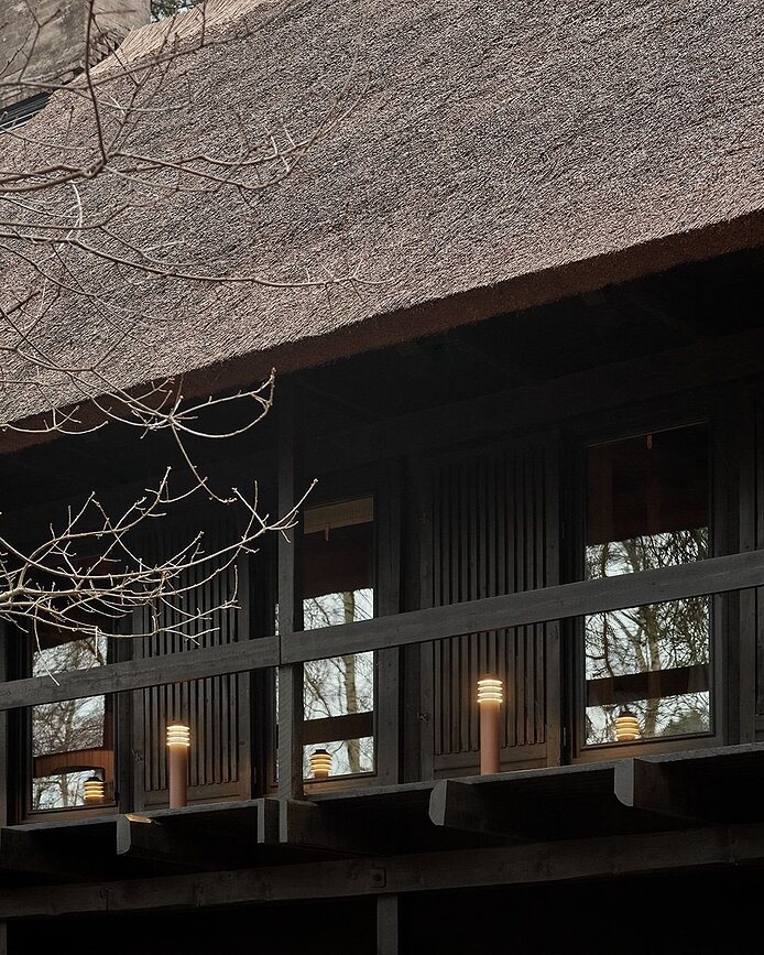 Bysted Vrtna svetilka L, LED 2700K, rjava, s talnim klinom, brez adapterja