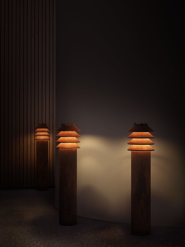 Bysted Svjetiljka vrtna LED 4000K L siva s sidrenim nosačem i adapterom