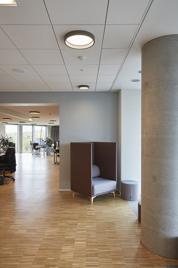 Circle Semi Recessed Plafonnier LED, 26,7 cm, blanc