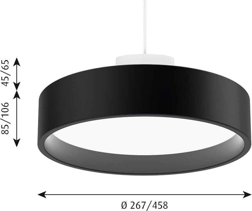 Circle Suspended Viseća Lampa LED 26,7 cm prozirna bijela