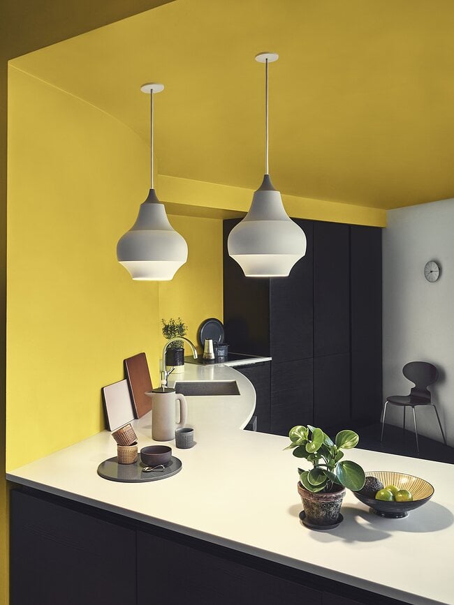 Cirque Viseča svetilka, 22 cm, rumeno-sivo-rjava