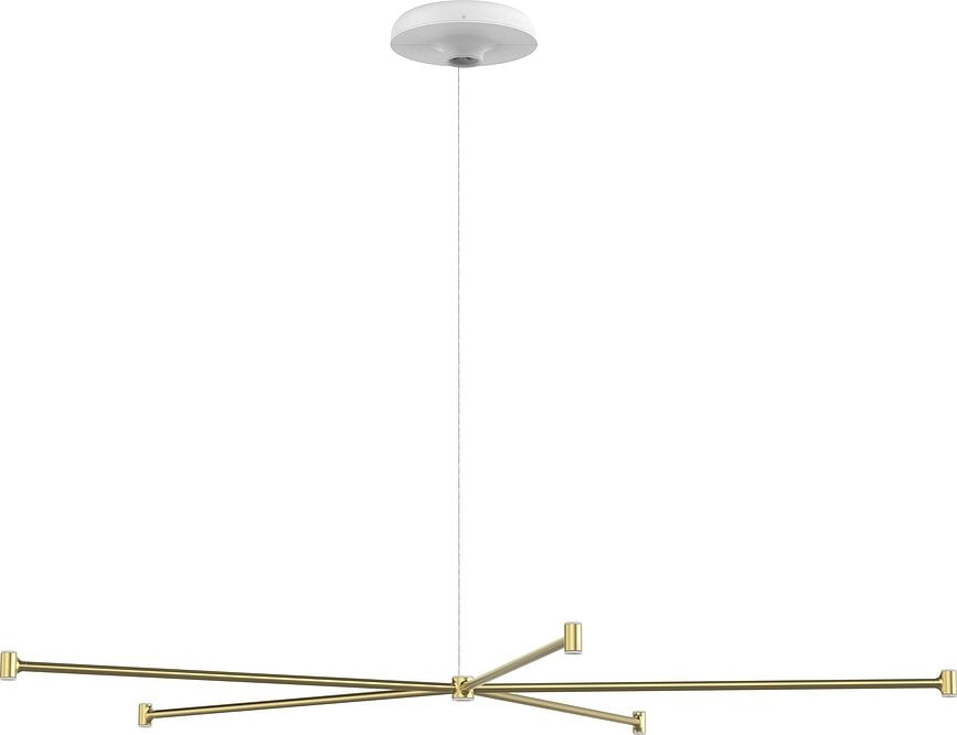 Dependant Ανάρτηση Φωτιστικού 6-φωτη σταυρωτή, λευκή, ορείχαλκος