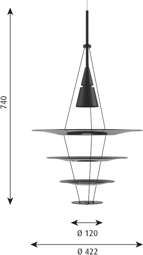 Enigma Suspension 42,5 cm, aluminium