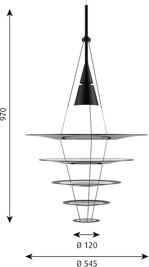 Enigma Suspension, 54,5 cm, aluminium