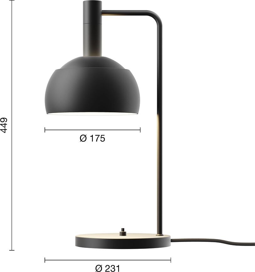 FJ Elements Lampa stolna crna