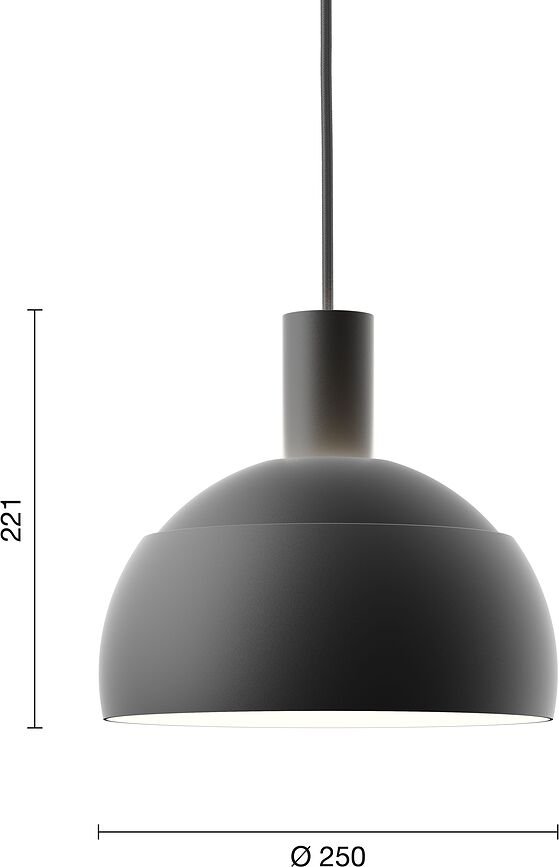 FJ Elements Viseča svetilka, siva