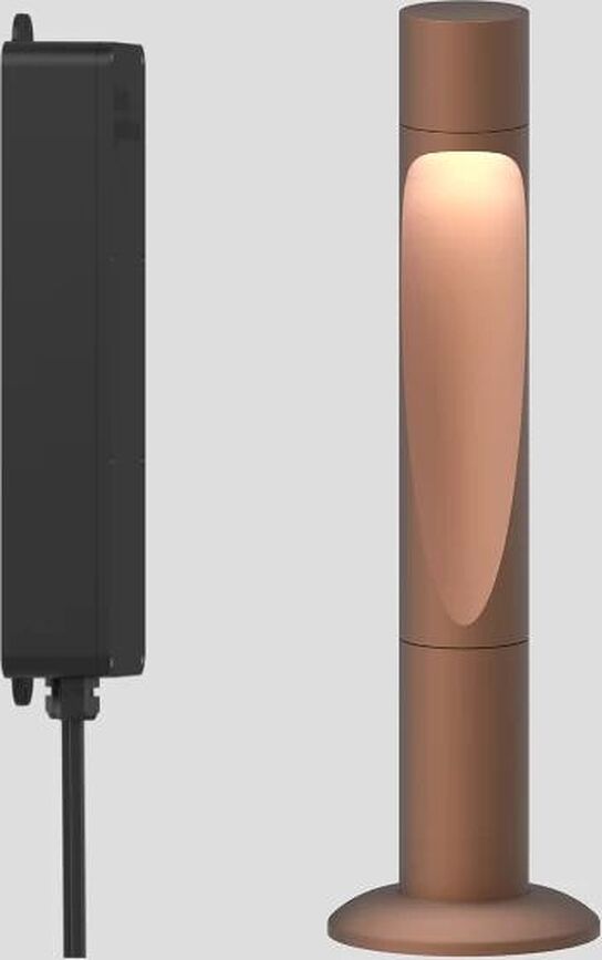 Flindt Lampa vrtna LED 2700K 34,5 cm smeđa s osnovnim nosačem i adapterom