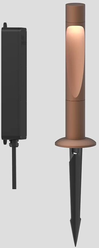 Flindt Lampe de Jardin LED, avec ancre de fixation et adaptateur, 2700K, 34,5 cm, bronze