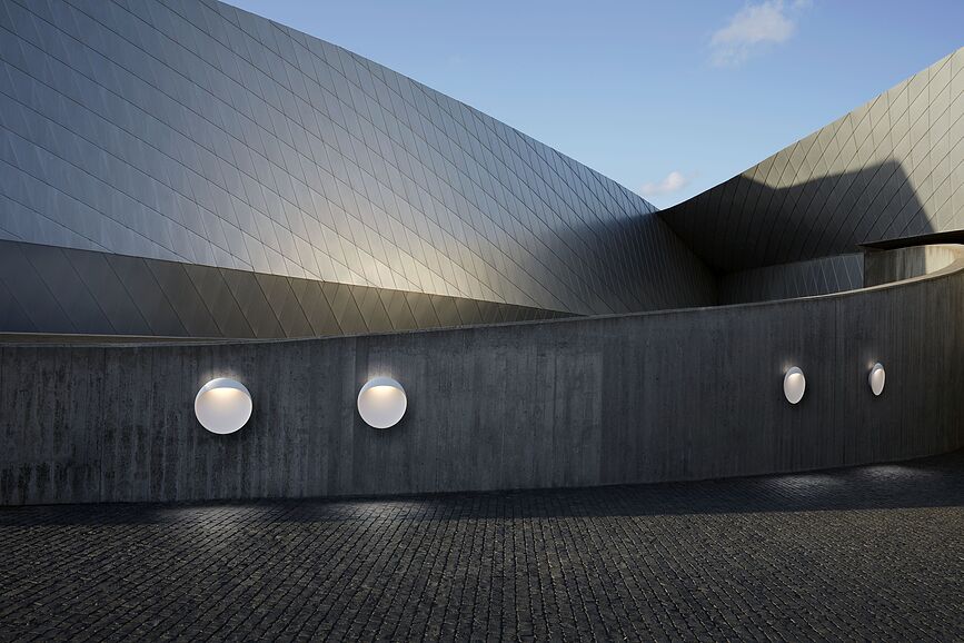 Flindt Απλίκα LED εξωτερικού χώρου, 30 cm, 3000K, λευκή, DALI