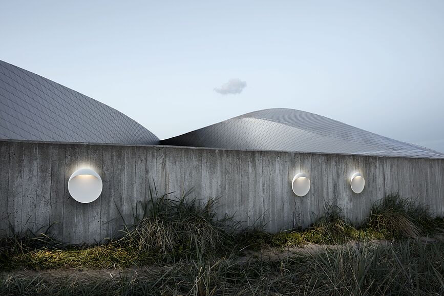 Flindt Stenska svetilka LED zunanja, 40 cm, 3000K, bela, s krmiljenjem Dali