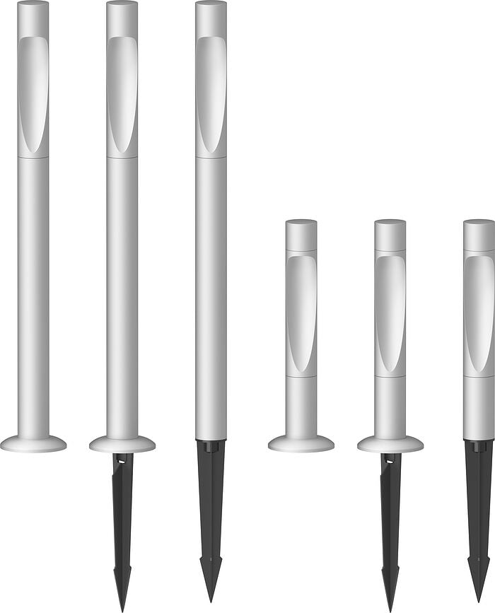 Flindt Vrtna svetilka LED, s količkom in adapterjem, 2700K, 34,5 cm, rjava