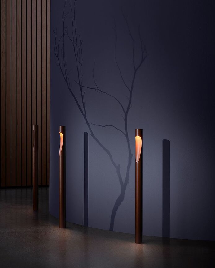 Flindt Vrtna Svjetiljka LED 2700K s klinom i adapterom 69,5 cm smeđa