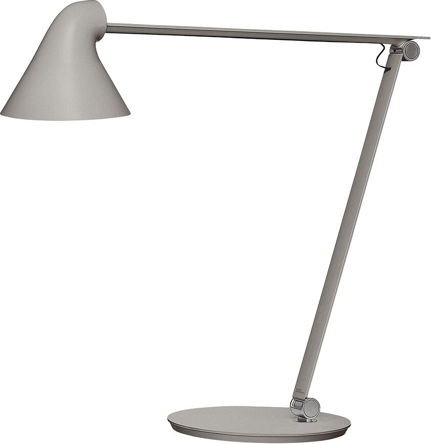 Galda lampa birojam NJP LED 2700 K gaiši pelēka