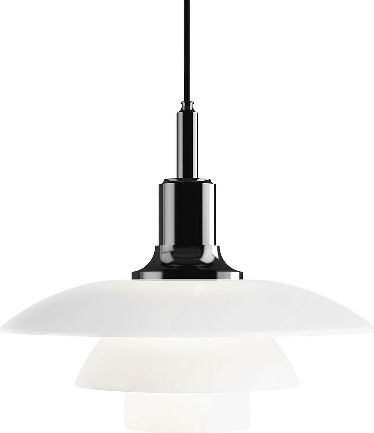 Hanglamp PH 33 cm zwart met glazen kap