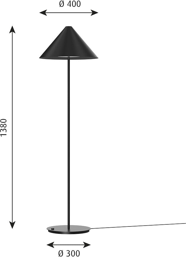 Keglen Lampa stajaća LED D2W 2700-2000K bijela