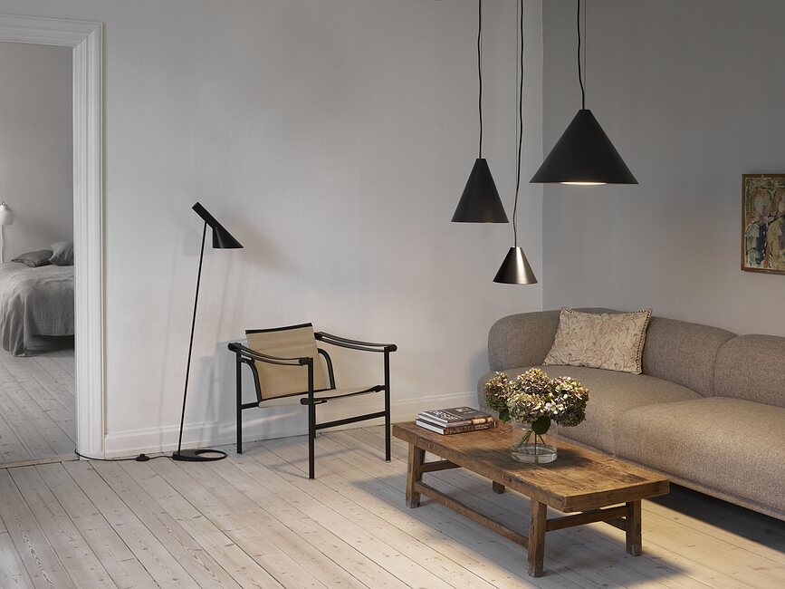 Κρεμαστό φωτιστικό Keglen LED 2700K 17,5 cm, μαύρο, έλεγχος φωτισμού Dali
