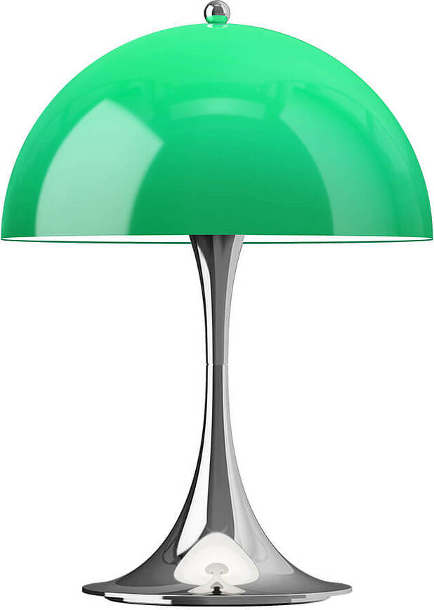 Lampa bezprzewodowa Panthella 250 v3 zielona chrom