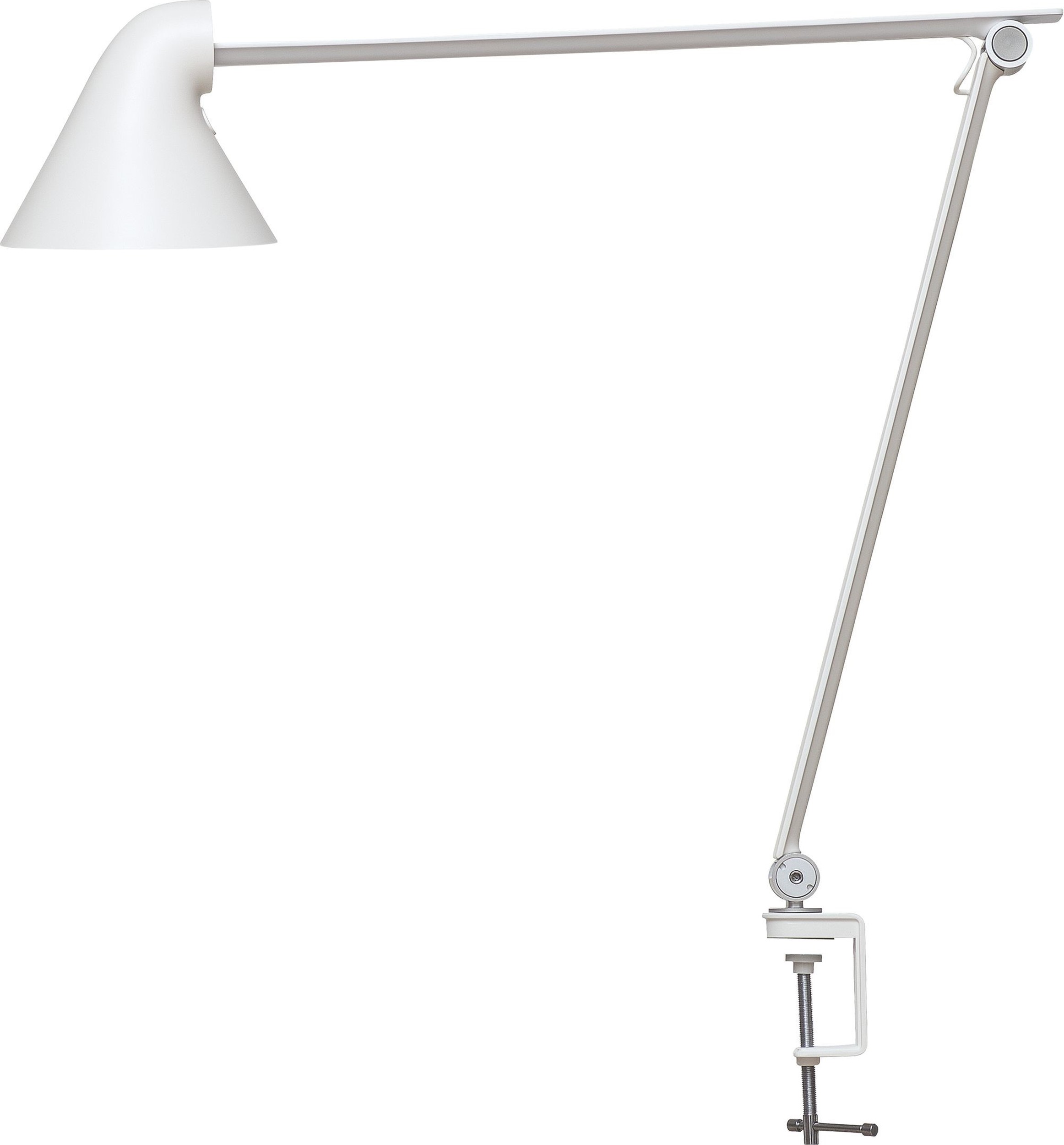 Lampa biurkowa NJP LED 2700 K biała z mocowaniem bocznym do blatu