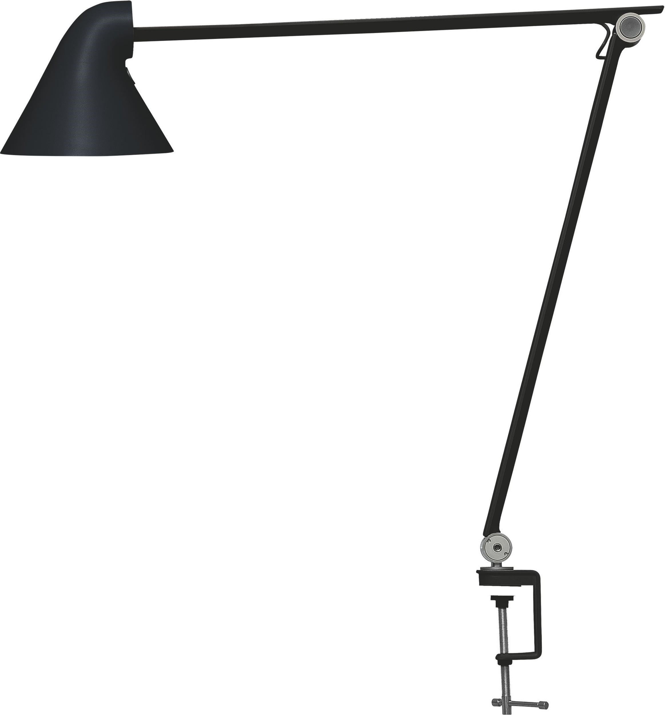 Lampa biurkowa NJP LED 2700 K czarna z mocowaniem bocznym do blatu